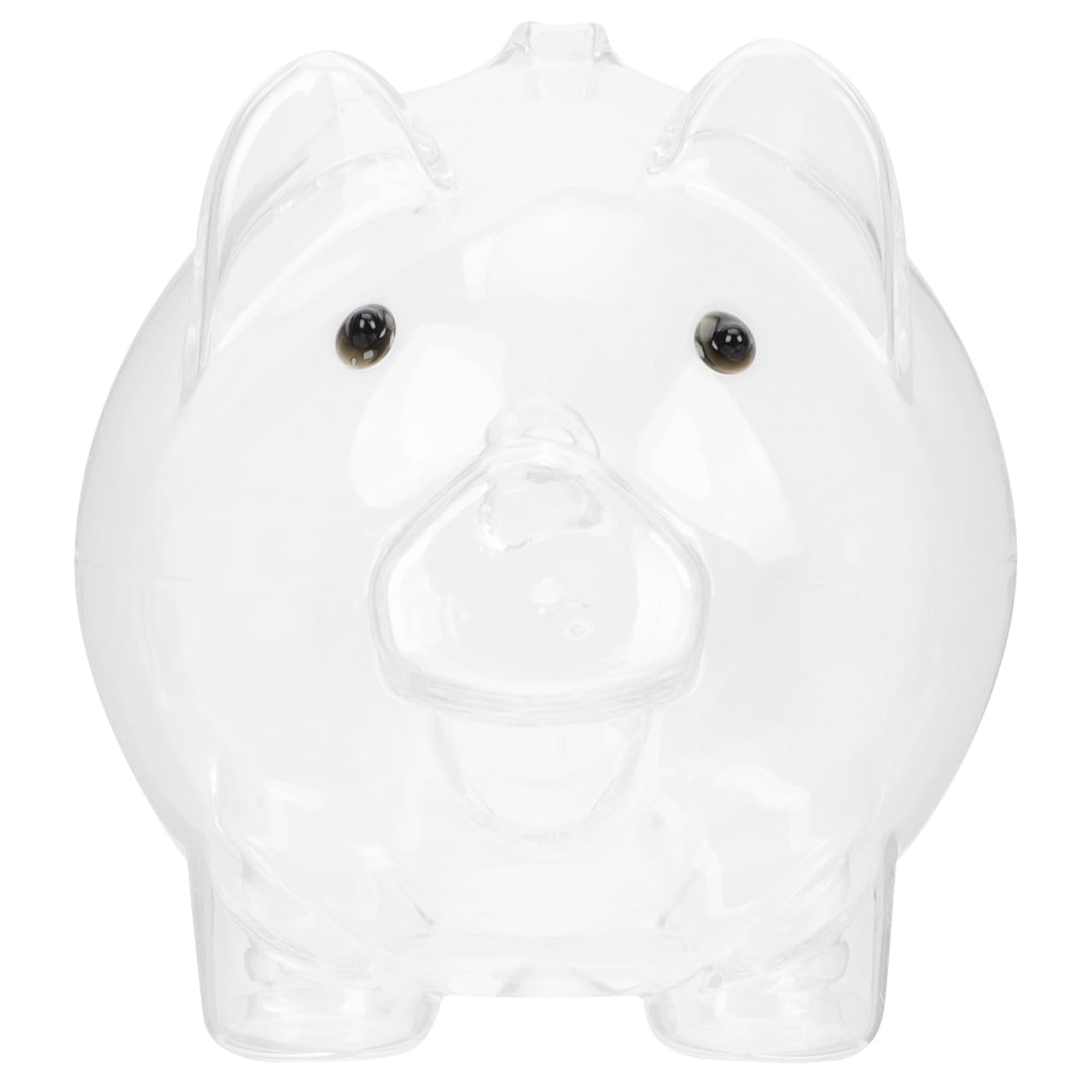 Photo 1 of ibasenice Transparent Pig Coin Banks - 1pc Cute Pig Piggy Bank for Adults Pig Shaped Money Pot Transparent Saving Pot Novelty Piggy Bank