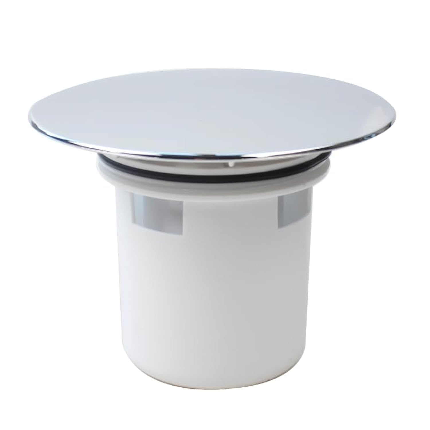 Shower Drain Cover,Chromed Plastic Shower Trap Stopper,Replacement for Old Shower Plug,Shower Plughole Cover,QS622 (cover with basket)