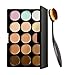 Start 15 Colors Concealer Eye shadow palette kit &Makeup Toothbrush Curve Brush