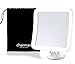 Charmax 7x Magnifying Lighted Makeup Mirror With Bag, Natural LED Lights Bathroom Vanity Mirror, Battery Operated Travel Mirror, Square