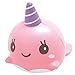 Ibloom Millie The Whale Cute Animal Slow Rising Squishy Toy (Light Pink, Peach Scented, 4 Inch) [Kawaii Squishies for Birthday Gift Boxes, Party Favors, Stress Balls for Kids, Girls, Boys, Adults]