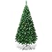 Goplus 6ft Artificial Christmas Tree with Solid Metal Stand for Holiday Indoor and Outdoor Decoration, Green