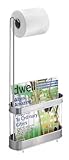 InterDesign Bruschia Magazine/Toilet Tissue Stand, Brushed Stainless Steel
