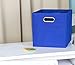 Modern Littles Bold Folding Storage Bin, Solid Blue