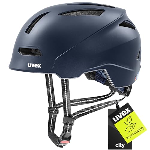 uvex urban Planet - robuster City-Helm für Damen und Herren - aus Recyclingmaterial - optimierte Belüftung - deep Space matt - 58-61 cm