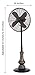 DecoBREEZE Pedestal Fan Adjustable Height 3 Speed Oscillating Fan, 16 In, Harrison