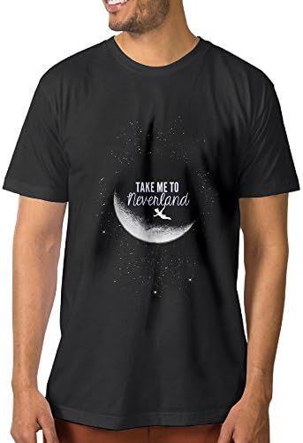 HOHOE Men's Custom Tee Shirt Take Me To Neverland 3X Black