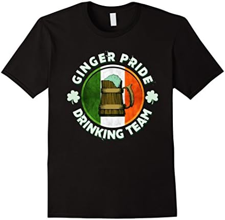 Men's Ginger Pride Drinking Team T-shirt Patrick's Day XL Black