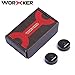Worker 2Pcs ABS Modified Oblique Line Flywheel Wheel for nerf n-Strike Elite stryfe/rapidstrike CS-18/rebelle Rapid red (Precision Type, Matching to Flat Flywheel Cage,Black)