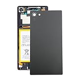 iPartsBuy Glass Material Back Cover Replacement for Sony Xperia Z5 Compact(Black)