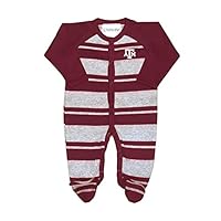 Two Feet Ahead Texas A&M Aggies NCAA Newborn Baby Long Sleeve Rugby Footed Romper (6 Months)