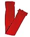 RuffleButts Infant / Toddler Girls Solid Knit Footless Ruffle Tights - Red - 6-12m