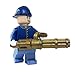 Lego Lone Ranger Minifigure with Gatling Cannon (Civil War - Machine Gun Soldier)