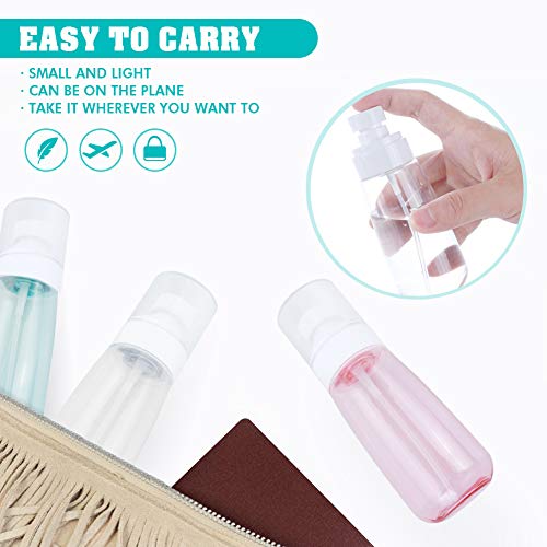 MAQUITA Spray Bottles, 6 pack Perfume Atomisers Bottle 3 colors Fragrance Bottle Travel Atomiser Mini Size Refillable Liquid Containers (60ml)