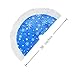 yuboo Blue Christmas Tree Skirt Fluffy, 36 inch Furry Fur Small Tree Skirt Rug with White Snowflakes Blue Christmas Decorations&Ornaments for Pencil Christmas Tree