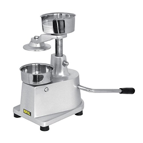 Buffalo Manual Hamburger Machine 270X280X280mm Catering Maker with New Features, Silver, 270(h) x 280(w) x 280(d)mm