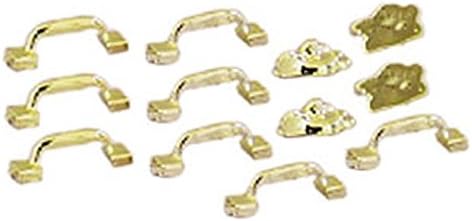 Dollhouse Miniature Window Hardware in Gold Resin by Chrysnbon