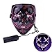 CANASOUR Halloween Mask Frightening Cosplay LED Light up Mask for Festival Cosplay Costume (Purple)