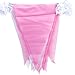 100 Foot Pennant Flag Banner | 48 Weatherproof Flags | Party Supplies for Decoration | Pink and White Pack of 1