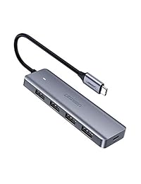 UGREEN USB C Hub 4 Puertos USB 3.1 Tipo C a USB 3.0 Hub Adaptador con Micro USB para MacBook Pro, iMac, Samsung Galaxy Note 10 S10 S9, LG, Google Chromebook Pixelbook, Dell XPS, Oculus Rift S, Lenovo Yoga