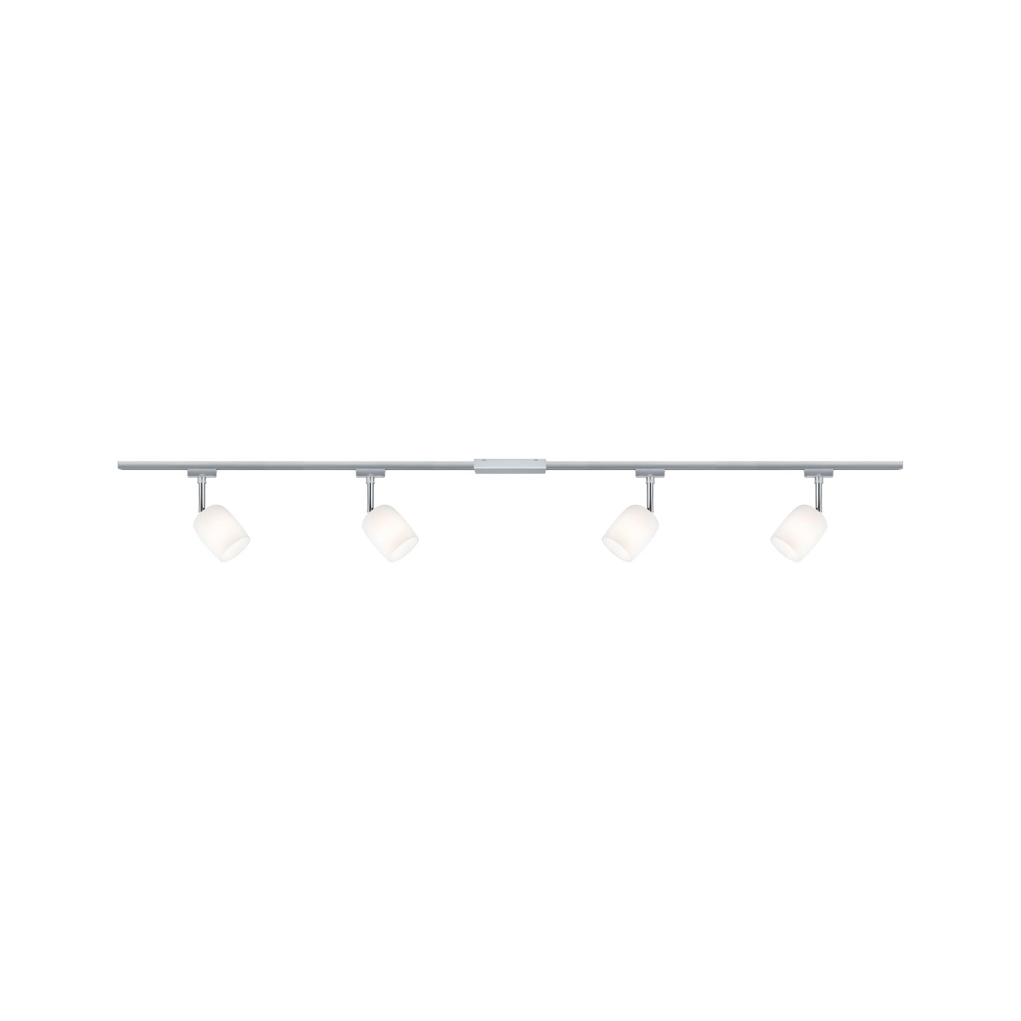 Paulmann 96898 Blossom URail Basic Set G9 max. 4x10W dimmable 230V Chrome matt, Chrome, Satin Rail System – Choose Any lamp