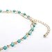 Artilady layer opal choker necklace for women ¡­ (GOLD TURQUOISE)