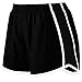 Augusta Sportswear Womens Junior Fit Pulse Team Short, Black/Black/White, Small