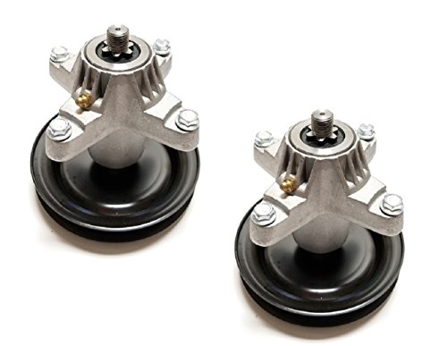 2 Updated (tapped mounting Holes, Bolts Included) Spindles - Compatible with: MTD Spindle 618-0624 918-0624 618-0659 918-0659 918-0624A 918-0624B 918-0659A 918-0659B