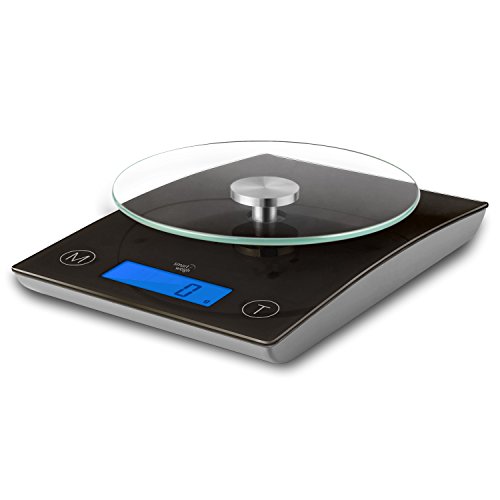 Smart Weigh Digital Food and Kitchen Scale with Removable Glass Platform, Black