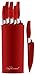 Carbon Knife Set with Block – 6-Piece Never-Dull Kitchen Knife Set – Meat, Veggie, Bread Knife Set – Nonstick Chef Knife Cooking Knives for Kitchen – Precise-Slice Carbon Steel by Chef Essential