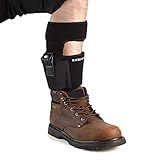 LIRISY Ankle Holster for Concealed Carry | Non-Slip with Calf Strap Holster Fits Glock 42, 43, 36, 26, Smith and Wesson Bodyguard .380.38, Ruger LCP, LC9