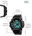 Digital Watch Teens Boys Mens Sports Water Resistant Outdoor Easy Read Military Back Light Black Big Face 1213 (Gray)