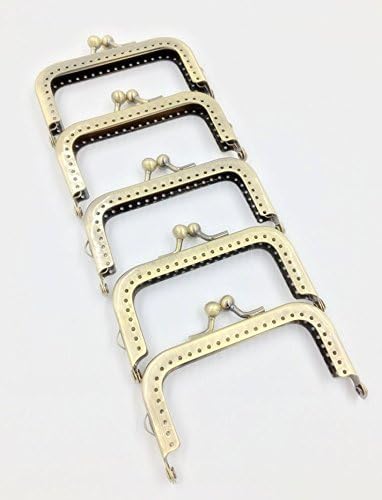 5 Pieces Purse Bag Kiss Clasp Lock Metal Arch Frame (Style 3)