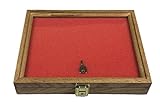 Walnut, Oak, or Cherry Wood Display Case 9 x 12 x 2