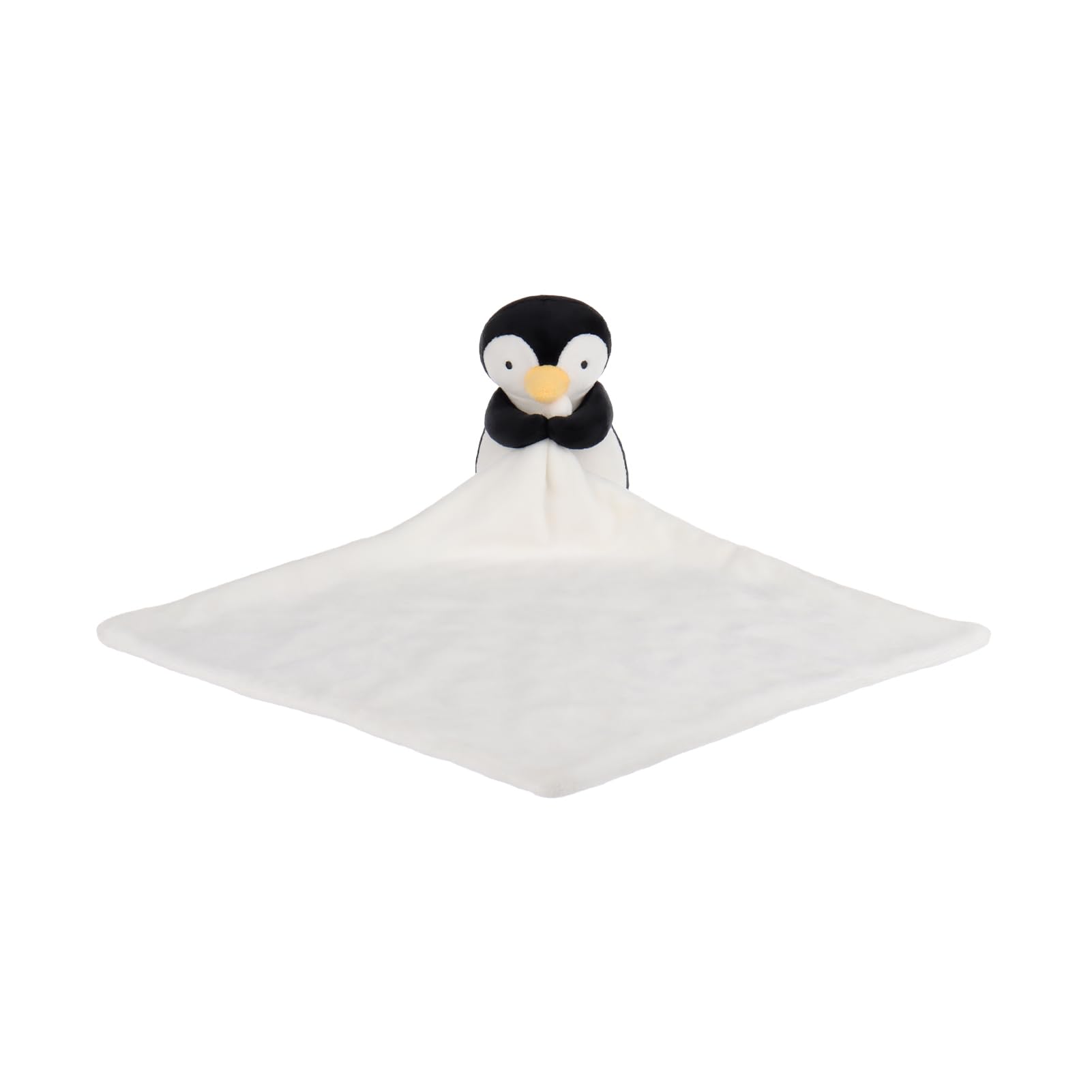 Apricot Lamb Stuffed Animals Security Blanket Black Penguin Infant Nursery Character Blanket Snuggler Plush(Black Penguin)