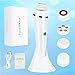Facial Cleansing Brush - Etmury Waterproof Face Spin Brush Set, Electric Face Scrubber - 4 Brush Heads & 3 Speed for Deep Cleaning, Exfoliating, Cosmetics Removing, Facial Massaging (White)