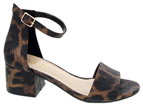 two piece block heel pump