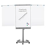 SwanSea Mobile Flip Chart Easel Magnetic Dry Erase