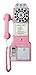 Crosley CR56-PI 1950's Payphone with Push Button Technology, Pink