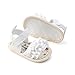 Kuner Baby Girls Cotton Bowknot Flowers Non-slip Outdoor Toddler Summer Sandals First Walkers Shoes (13cm(12-18months), White Flowers)