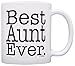 ThisWear Mother's Day Gift Best Aunt Ever Birthday Gift New Aunt Gift 11oz Ceramic Coffee Mug with Handle White