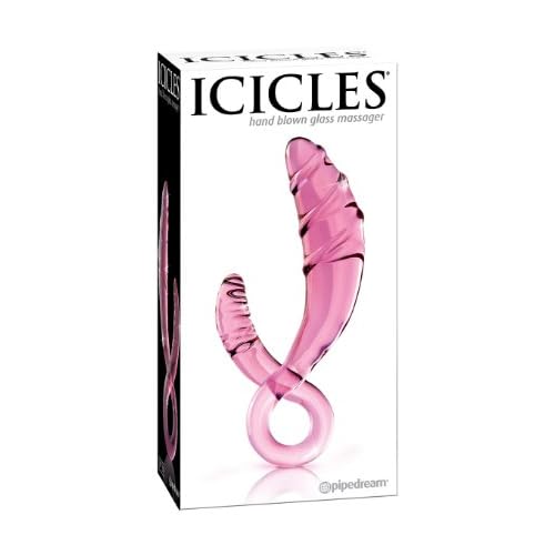 Pipedream Products Icicles 30 Hand Blown Glass Massager Waterproof 8 Inch, Pink image