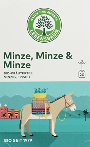 Lebensbaum Bio Kräutertee Minze, 3er Pack (3 x 30 g)