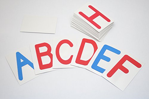 ABCstuff - Blue Vowel Upper Case Tactile Dot Letters