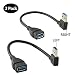 Oxsubor SuperSpeed USB 3.0 Male to Female Extension Data Cable Left and Right Angle 2PCS (20CM,8IN) primary