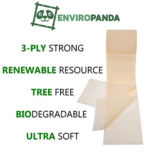 EnviroPanda-Unbleached-Bamboo-Toilet-Paper-Rolls-3-Ply-Soft-All-Natural-Sustainable-Tree-Free-Bathroom-Tissue-Eco-Friendly-Biodegradable-Septic-Safe-100-Natural-Hypoallergenic-TP-12-Rolls