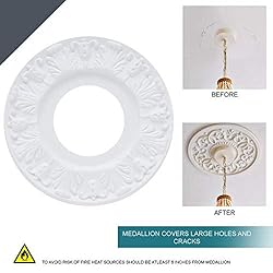 Ciata Ceiling Medallion for Ceiling Light, 10-Inch