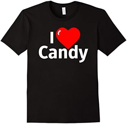 Mens I Love Candy T-shirt - Halloween Candy Tee 3XL Black