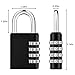 Combination Padlocks, Combination Locks for Locker, Weatherproof 4 Digit Combination Lock Outdoor, Gym, School Locker Locks, 2 Pack, Black