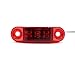 TMH 10 Pcs Mini Side Led Marker ( QR Model ) RED Light with Chrome Bezel , Universal LED Clearance Markers for Truck Trailer Boat ATV Marine Marker lights, side marker lights